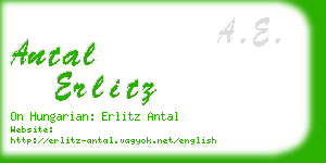 antal erlitz business card